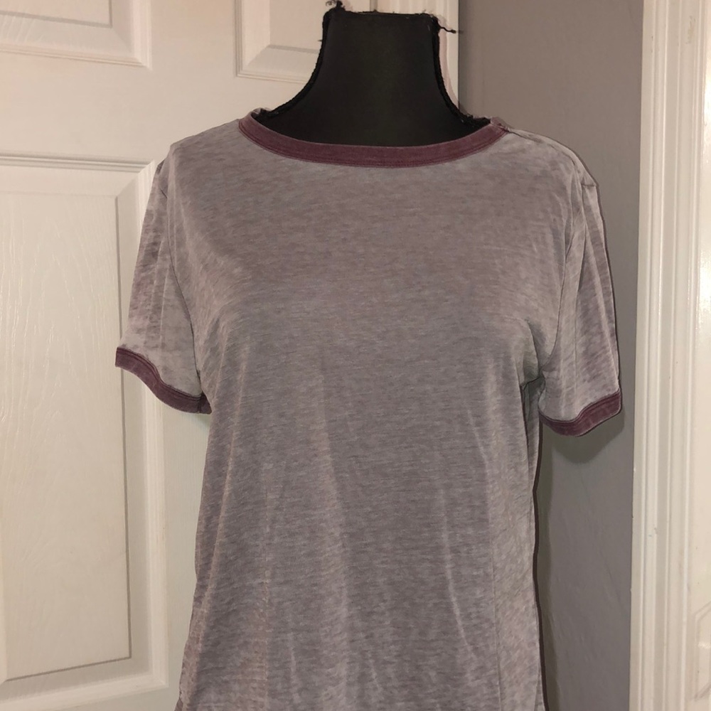 Gray and Maroon Medium, Light Top